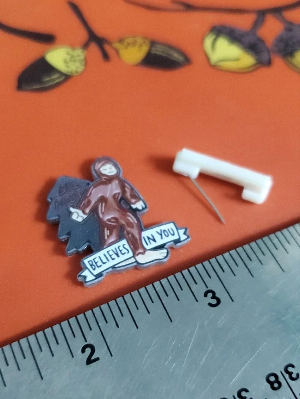 Bigfoot Acrylic Pin - Brown Bigfoot 